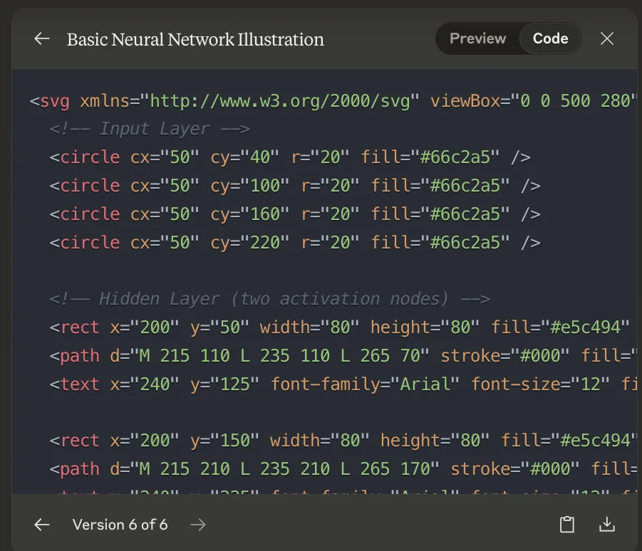 SVG code of a neural network illustration